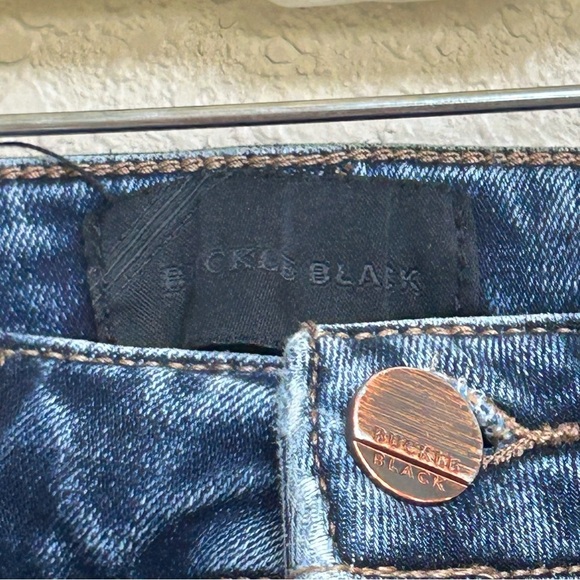 Buckle Black Shorts Women’s Fit No. 75 Distressed High Rise Denim 26 Raw Hem - Picture 4 of 6